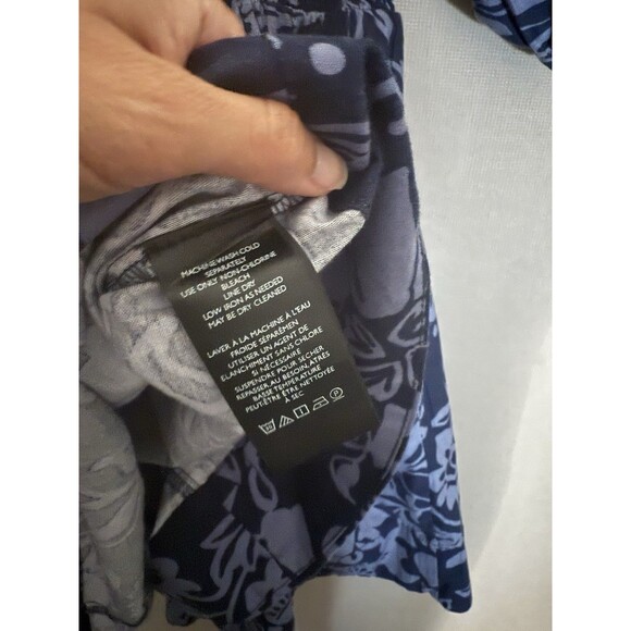 Free People Delilah Mini Dress XS Blue Floral Puff Sleeve Smocked Backless New - Picture 5 of 12